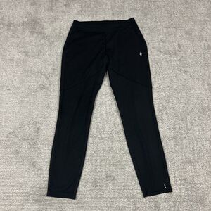 Smartwool Merino Wool Base Layer Leggings Men Medium Black Pants Pockets Thermal
